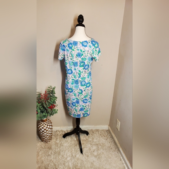 Lilly Pulitzer Women's Sophiletta Dress Cay To My Heart UPF 50+ Blue & Pink Sz M - Picture 9 of 13